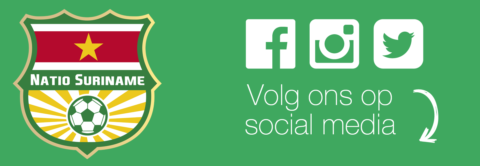 Natio Suriname volg ons op social media